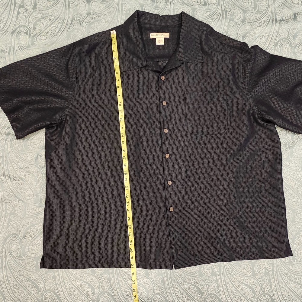 Cubavera Black Geometric Casual Shirt